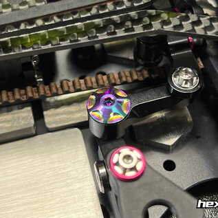 Sortafast SF-WG36017-2 Sortafast Hexcix Titanium Screws - Wing / Steering Arms - Oil Slick - 2pk (M3)