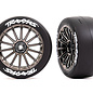 Traxxas TRA9374R   Supra GT4 Front Sticky 2.0 Tires & Black Chrome Multi-Spoke Wheels (2)