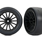 Traxxas TRA9375 Tires & wheels, assembled, glued (multi-spoke black wheels, 2.0" slick tires (rear) (2)