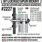 Exotek Racing EXO2227 B7 Locked Spur Mount set w/ Titanium Bolt, for the Stock B7 Shaft