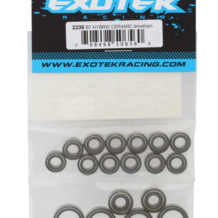 Exotek Racing EXO2239  Exotek B7 Hybrid Ceramic Bearing Set, 18pcs for the rolling parts