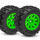 Traxxas TRA10770-GRN  Large 4″ Sledgehammer Rear Tires on Green Wheels (2)