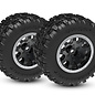 Traxxas TRA10771-STBLK Large 4″ Sledgehammer Front Tires on Black Wheels  for Mini Maxx