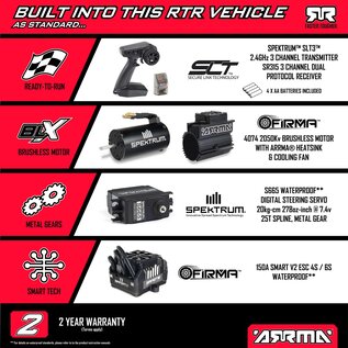 Arrma ARA8708V6T1 1/8 KRATON 6S EXB 4X4 RTR Brushless Speed Truck, BLACK