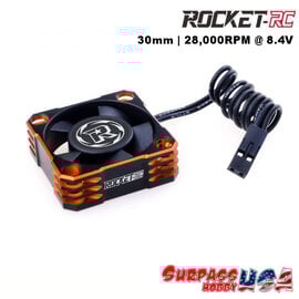 Surpass Hobby USA SP-360003-13 Rocket V2 Aluminum 30mm Cooling Fan Orange/Blk