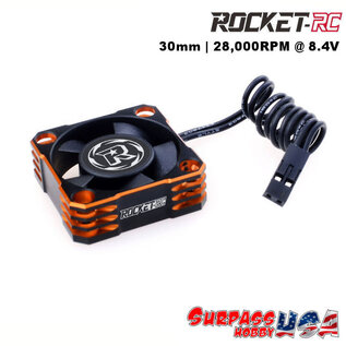 Surpass Hobby USA SP-360003-13 Rocket V2 Aluminum 30mm Cooling Fan Orange/Blk