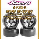 SWEEP SWP7224513 P  Minis 24deg M-SPEC Rubber Tires (4) set on Black Wheels