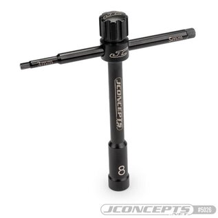 J Concepts JCO5026-2  Multi-Wrench, Black - 8mm (Glow Plug), 3mm/5mm Wrench