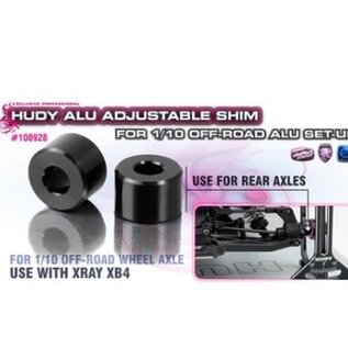 Hudy HUD108928 ALU ADJ. SHIM FOR 1 / 10 OFF-ROAD ALU SET-UP - XRAY XB4 (2)