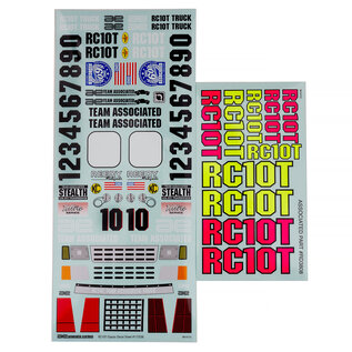 Team Associated ASC7860 RC10T Decal Sheet Set