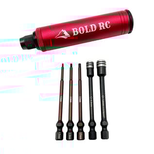 Bold RC BOL10610 Trail 1/4" Pocket Driver 5 Tip Set & Aluminum Handle