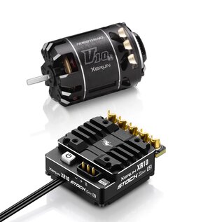 Hobbywing HWI38020378 Xerun Combo XR10 Stock 2S G2 ESC & V10 G4R 17.5T Motor