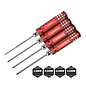 Racers Edge RCE7215R Metric High Speed Steel Hex Driver Set w/ Red Handles (4pc)