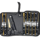 Racers Edge RCE7753 Honeycomb Handle 14 Piece Premium Tool Set, Black, with Carry Case
