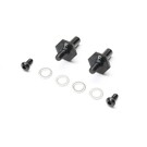 TLR / Team Losi TLR-1054  Front Axle Set, Aluminum, Black, 12mm: 22S Sprint
