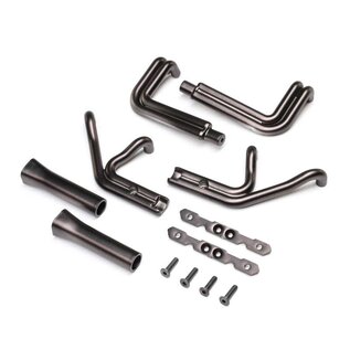 TLR / Team Losi LOS-1896 Header Set, Black Chrome: 22S Sprint