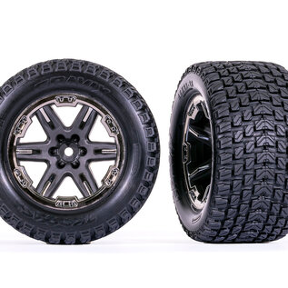 Traxxas TRA6764-BLKCR  2.8 Gravix Race Tires for Rustler 4X4 (2)