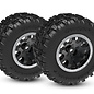 Traxxas TRA10770-STBLK  Large 4″ Sledgehammer Rear Tires on Black Wheels for Mini Maxx