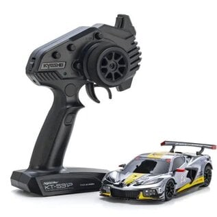 Kyosho 32356CRY  Mini-Z RWD MR04 Chrome/Yellow Chevrolet Corvette C8.R  Kyosho America 20th Anniversary