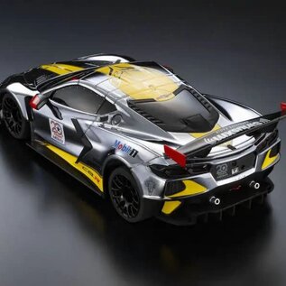 Kyosho 32356CRY  Mini-Z RWD MR04 Chrome/Yellow Chevrolet Corvette C8.R  Kyosho America 20th Anniversary