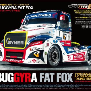 Tamiya TAM58661  Buggyra Fat Fox On Road Racing Truck Kit, TT-01 Type E Chassis