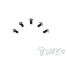 T-Works TSS-2508U-5  Tworks 2.5mm x 8mm Titanium Hex Socket UFO Head (5pcs)