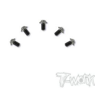 T-Works TSS-2508U-5  Tworks 2.5mm x 8mm Titanium Hex Socket UFO Head (5pcs)