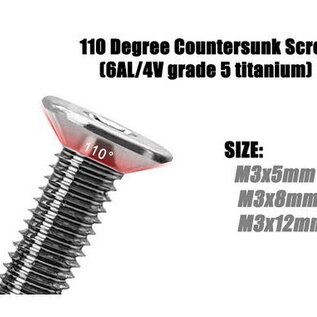 T-Works TSS-305-10DC TSS-10DC 3mm x 5mm 110 Degree Countersunk Screw (8pcs.)