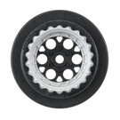 Proline Racing PRO283413 1/16 Showtime+ Rear 8mm Hex Wheels Black/Silver (2): Losi Mini Drag
