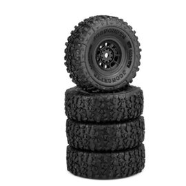 J Concepts JCO4022-32911 Landmines - Greem Pre-mounted, black #3431B Glide 5 wheel (Fits - SCX24)