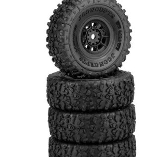 J Concepts JCO4022-32911 Landmines - Greem Pre-mounted, black #3431B Glide 5 wheel (Fits - SCX24)