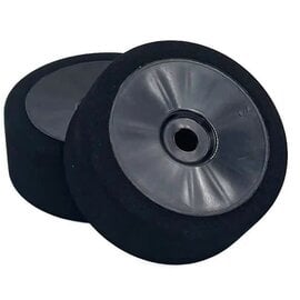 BSR BSRC8018-B-LP 1/8 Double Pink Low Profile Mounted GT Foam Tire On Black Dish Wheels (2)
