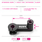 Hudy HUD293421 Alu Clamp Steering 23T  Servo Horn - Extended 8mm - KO, Sanwa