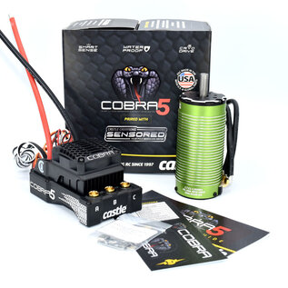 Castle Creations CSE010-0179-03  Cobra 5, 8S, 33.6V ESC, 20A PEAK BEC w/1721-1260KV