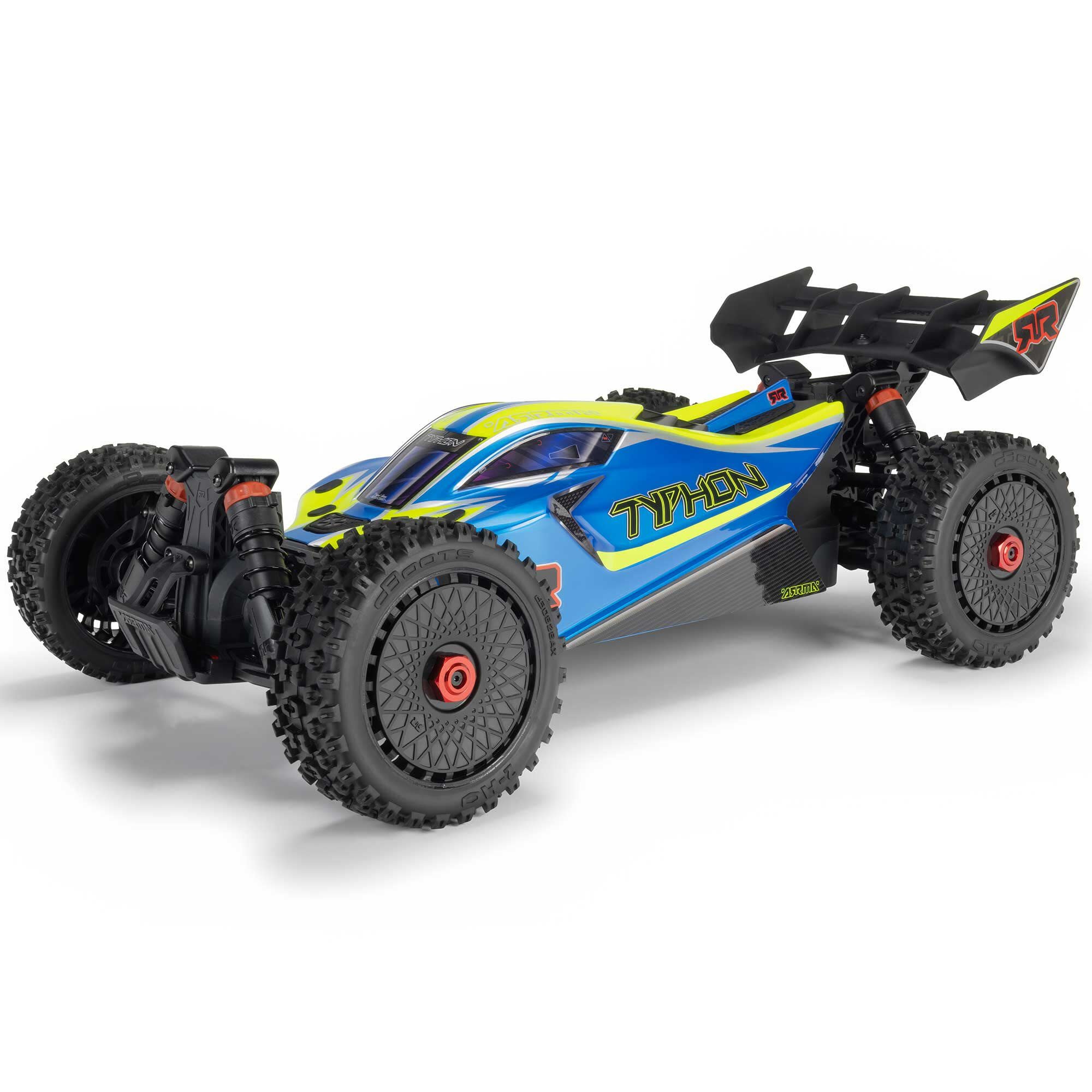 ARA4206V4T2 1/8 TYPHON MEGA 665 4X4 RTR Brushed Buggy, Yellow