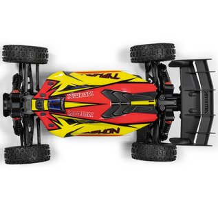 Arrma ARA4206V4T2  1/8 TYPHON MEGA 665 4X4 RTR Brushed Buggy, Yellow