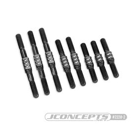 J Concepts JCO2282-2  RC10 Classic Fin Titanium Turnbuckle Set - Stealth Black