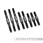 J Concepts JCO2282-2  RC10 Classic Fin Titanium Turnbuckle Set - Stealth Black