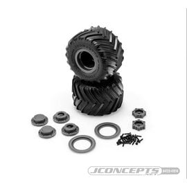 J Concepts JCO4123-41914  Blue Compound Renegades Pre-mounted on 3455G Mini Tribute Wheel for Losi Mini LMT