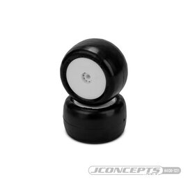 J Concepts JCO4130-1221  Smoothie 2 Mini Green Compound, Pre-mounted White Wheels (Fits - Mini B, Mini-T - Rear)