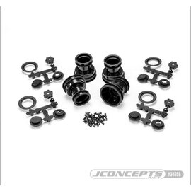 J Concepts JCO3455B  Mini Tribute Black Wheel w/hex Adapter(4) Fits 4123, 4124 for LMT