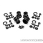 J Concepts JCO3455B  Mini Tribute Black Wheel w/hex Adapter(4) Fits 4123, 4124 for LMT