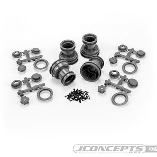 J Concepts JCO3455G  Mini Tribute Grey Wheel w/hex Adapter (4) Fits 4123, 4124 for LMT