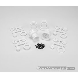 J Concepts JCO3455W  Mini Tribute White Wheel w/hex Adapter (4) Fits 4123, 4124 for LMT