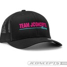 J Concepts JCO5280 Jconcepts, Retro Pink / Teal Hat Embroidered, Round Bill, Mesh, Snap-back Design - Black