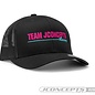 J Concepts JCO5280 Jconcepts, Retro Pink / Teal Hat Embroidered, Round Bill, Mesh, Snap-back Design - Black