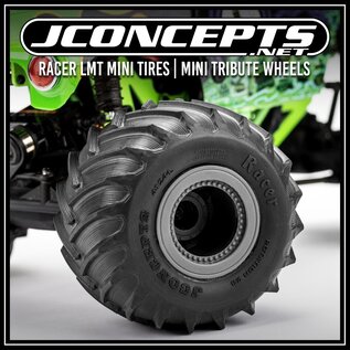 J Concepts JCO3455W  Mini Tribute White Wheel w/hex Adapter (4) Fits 4123, 4124 for LMT