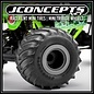 J Concepts JCO3455W  Mini Tribute White Wheel w/hex Adapter (4) Fits 4123, 4124 for LMT