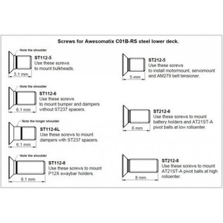 Awesomatix A800-SS-SC SS-SC - Screw Set for C01B-RS Chassis