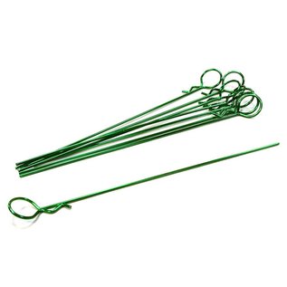 Integy C26260GREEN  Anodized Green Bent-Up Body Clips (8) For 1/10 RC Cars & Trucks